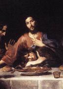 St. John and Jesus at the Last Supper VALENTIN DE BOULOGNE